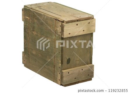 Ammunition crate isolated on white Ammunition crate isolated on white 119232855