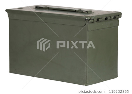 US army green metal ammo can. 119232865