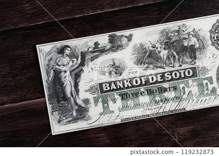 Old west period US dollar banknotes Old west period US dollar banknotes 119232873