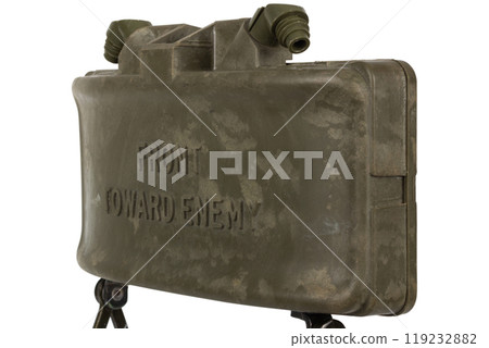 M18 Claymore mine is a directional anti-personnel mine developed for the United States Armed Forces. 119232882