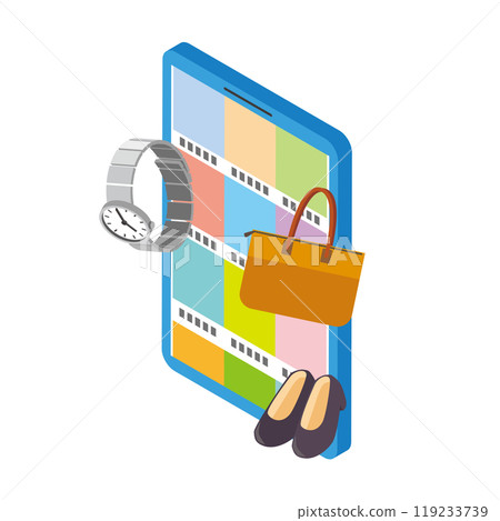 Flea market app illustration 119233739