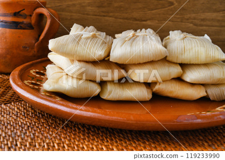Mexican cuisine tamales and atole Mexican cuisine tamales and atole 119233990