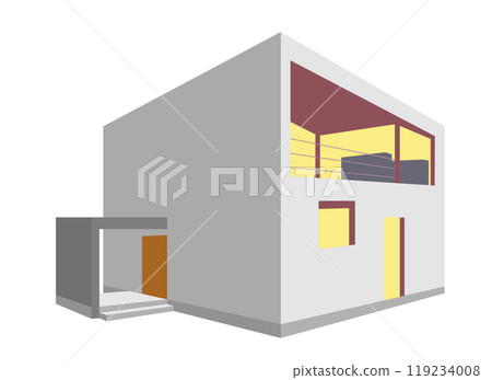 Modern bare concrete house Modern bare concrete house 119234008