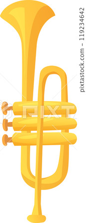 A cheerful yellow tuba stands out perfect for any music festival or performance. Its bright color suggests joy and excitement inviting musicians to play 119234642