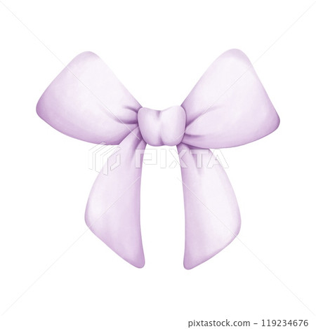 Watercolor pastel bow. Hand drawn illustration isolated on white background. Cute girly accessory for birthday, nursery decorations.Isolated on white background. Watercolor pastel bow. Hand drawn illustration isolated on white background. Cute girly accessory for birthday, nursery decorations.Isolated on white background. 119234676