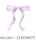 Cute  pastel  ribbon bow watercolor clipart.Cute girly accessory for  birthday, nursery decorations.Isolated on white background. 119234677