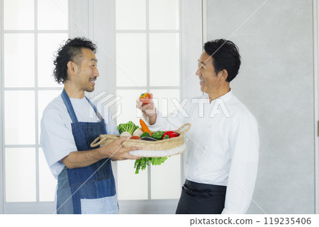 廚師做握拳動作 119235406