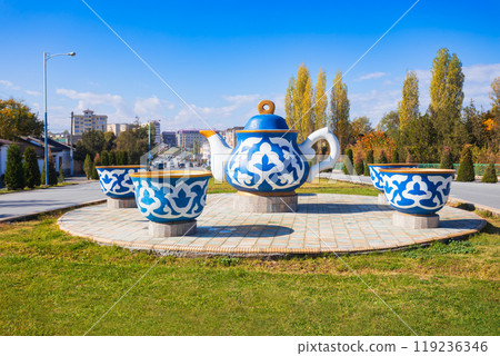 Teapot and bowl monument in the Penjikent 119236346