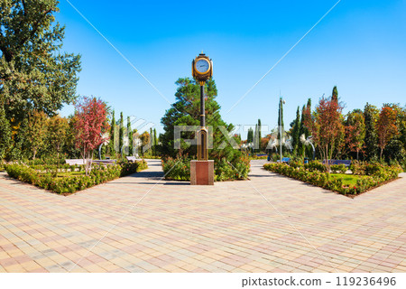 The Rudaki Park in Dushanbe city, Tajikistan 119236496