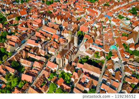 Rothenburg ob der Tauber aerial view Rothenburg ob der Tauber aerial view 119236552