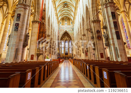 Ulm Minster Cathderdal interior in Germany Ulm Minster Cathderdal interior in Germany 119236651