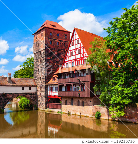 Nuremberg old town in Bavaria, Germany Nuremberg old town in Bavaria, Germany 119236736