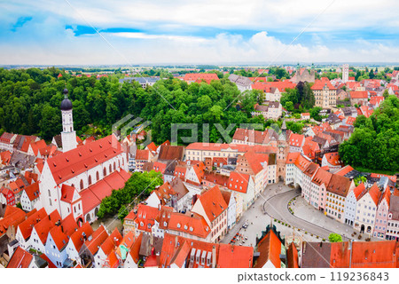 Landsberg am Lech aerial panoramic view 119236843