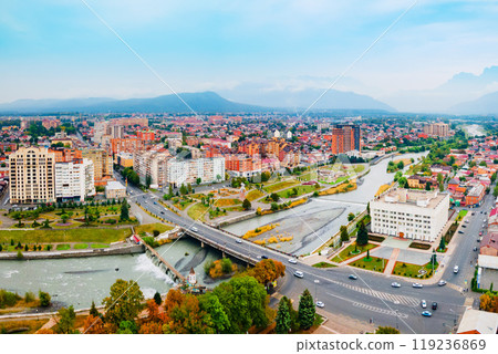 Vladikavkaz city aerial panoramic view 119236869