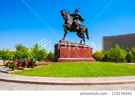 Amir Timur monument in Tashkent, Uzbekistan Amir Timur monument in Tashkent, Uzbekistan 119236942