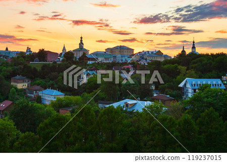 Vladimir city aerial panoramic view, Russia 119237015