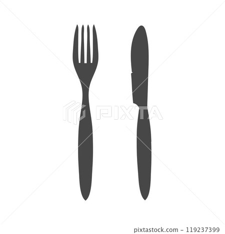 Fork and knife. Vector icon fork with knife 119237399