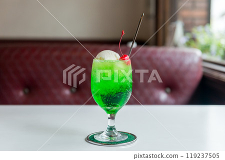 Cream soda, retro coffee shop Cream soda, retro coffee shop 119237505