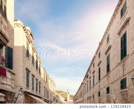 Old town of Dubrovnik at sunset, Croatia. Old town of Dubrovnik at sunset, Croatia. 119238425