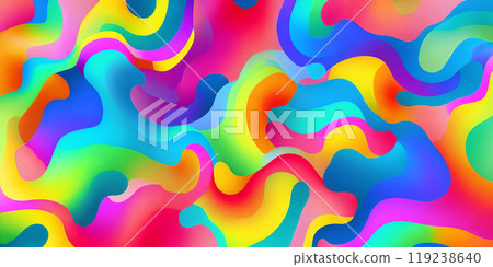 Visually breathtaking abstract compositions using digital techniques for vibrant patterns. 119238640