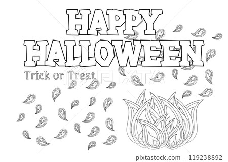 Happy Halloween Coloring Page for Kids Happy Halloween Coloring Page for Kids 119238892