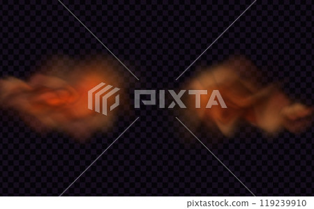 Orange vector cloudiness ,fog or smoke on dark checkered background.Cloudy sky or smog over the city.Vector illustration. Vector illustration Orange vector cloudiness ,fog or smoke on dark checkered background.Cloudy sky or smog over the city.Vector illustration. Vector illustration 119239910