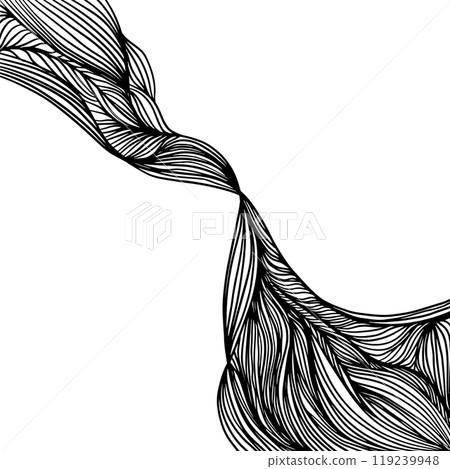 Background abstract graceful lines. hand drawing. Not AI, Vector illustration 119239948