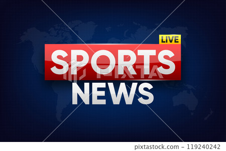 Breaking Live Sports News poster. Bars for news and sport channels, streaming and broadcasting. TV background and internet video stream concept. Vector illustration. Breaking Live Sports News poster. Bars for news and sport channels, streaming and broadcasting. TV background and internet video stream concept. Vector illustration. 119240242