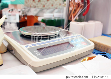 Jinju-si, Gyeongsangnam-do, Republic of Korea - 2024-01-10: Beautiful 24K gold jewelry with designs similar to luxury items on display at a Korean jewelry store 119240335