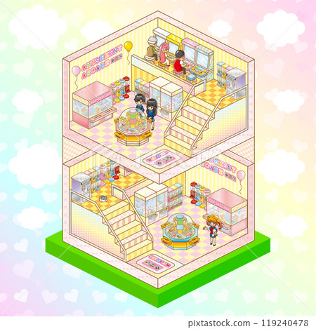 二層遊戲中心插畫素材 二層遊戲中心插畫素材 119240478