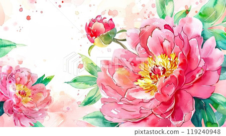 Lush pink peonies with intricate petals are elegantly displayed against a soft, pastel background, showcasing the beauty of springtime floral art. Lush pink peonies with intricate petals are elegantly displayed against a soft, pastel background, showcasing the beauty of springtime floral art. 119240948
