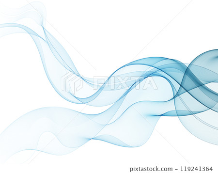Blue wave pattern. Vector template. Abstract decor element. 119241364