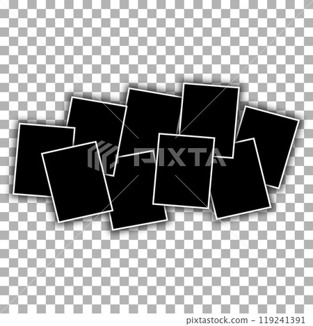 Photo frames. Blank photo collage template made of many parts. Eps 10 119241391