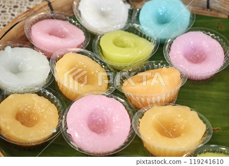 Floral rice cakes Thai dessert 119241610