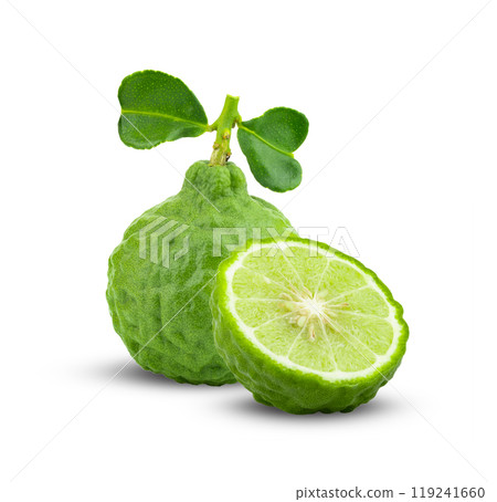 fresh bergamot isolated on white background fresh bergamot isolated on white background 119241660