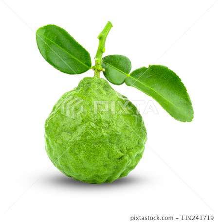 fresh bergamot isolated on white background 119241719