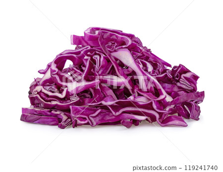 slice purple cabbage isolated on white background 119241740
