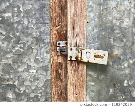 Metal door in old building 119242039
