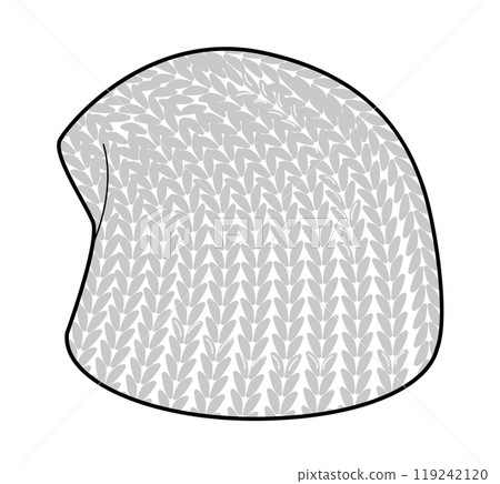 Tam Rasta Crochet Hat. Knitted Winter Head Fashion accessory cap clothing technical illustration. Vector headgear 119242120