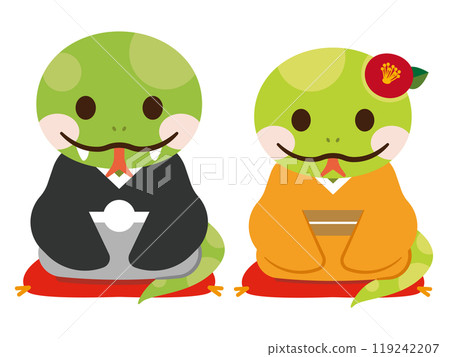 2025 Year of the Snake New Year's card material 119242207