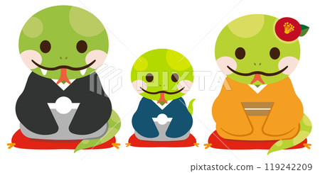 2025 Year of the Snake New Year's card material 119242209