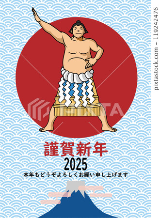 相撲選手的新年賀卡 相撲選手的新年賀卡 119242476