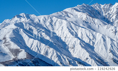 Northern Alps and ski resorts at the foot of the mountains: Hakuba Village, Nagano Prefecture 119242926