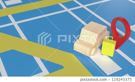 The Car and check point for travel or applications concept 3d rendering. The Car and check point for travel or applications concept 3d rendering. 119243375
