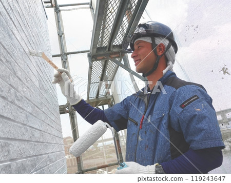 Residential Painting 88 Wall Exterior Painting Roller Painting 119243647