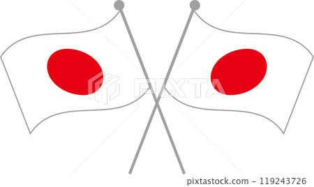 飄揚的日本國旗(日之丸/日本國旗) 飄揚的日本國旗(日之丸/日本國旗) 119243726