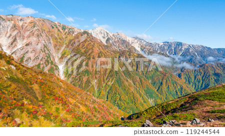 秋天攀登唐松岳(八方池~圓山:白馬三山的景色) 秋天攀登唐松岳(八方池~圓山:白馬三山的景色) 119244544