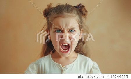 A girl with a strong sense of energy - Generative AI 119244965