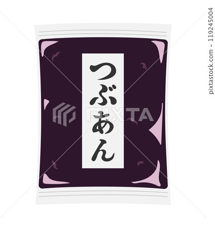 Illustration of bean paste in a pack 119245004