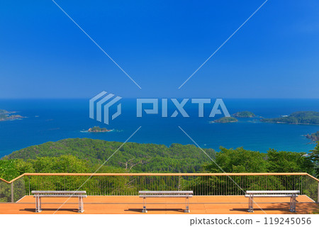 Tohoku, Kesennuma Oshima, Kameyama Terrace, with its impressive blue sea and sky and cozy deck, Kesennuma City, Miyagi Prefecture (8) 119245056